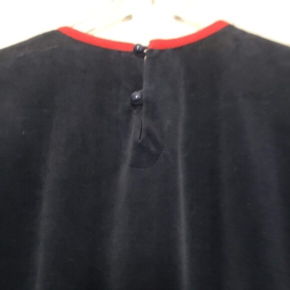 Vintage Lanz Embroidered Floral Maxi Dress Long Sleeve Blue Modest Womens Sz XL - Picture 10 of 13